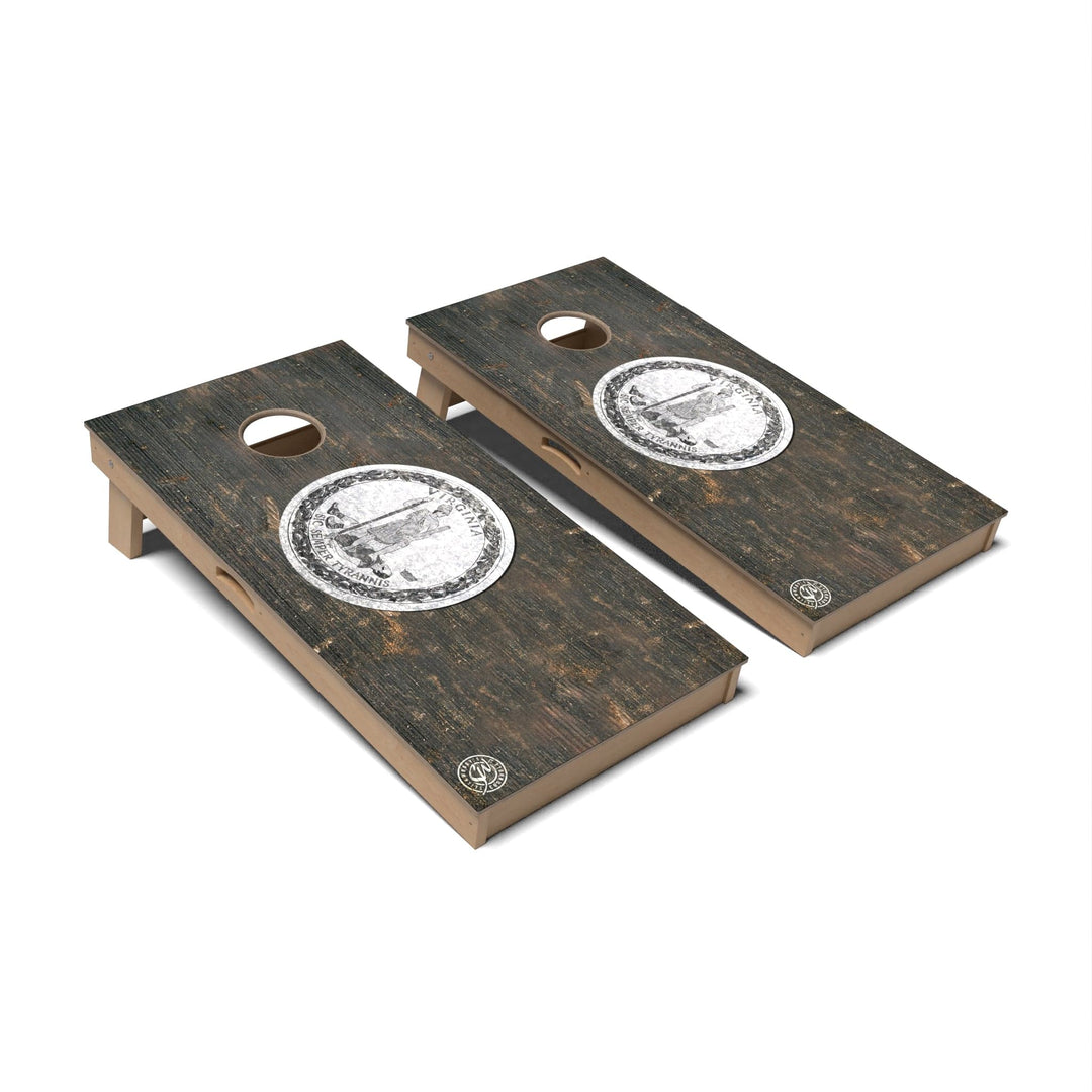 Slick Woody's Cornhole Co. Cornhole Board State Flag Vintage Virginia Cornhole Boards - Professional Signature