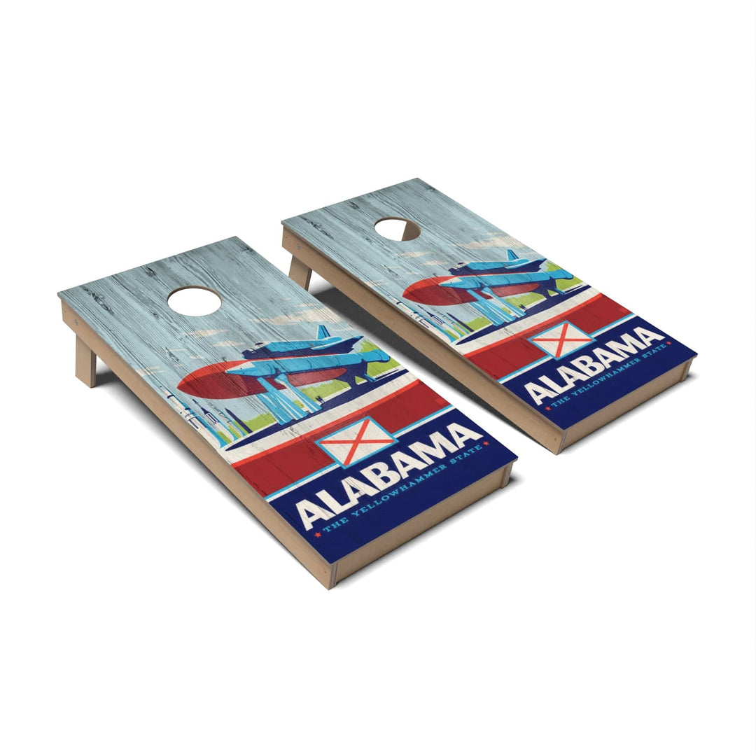 Slick Woody's Cornhole Co. Cornhole Board State Pride Alabama Cornhole Boards - Backyard