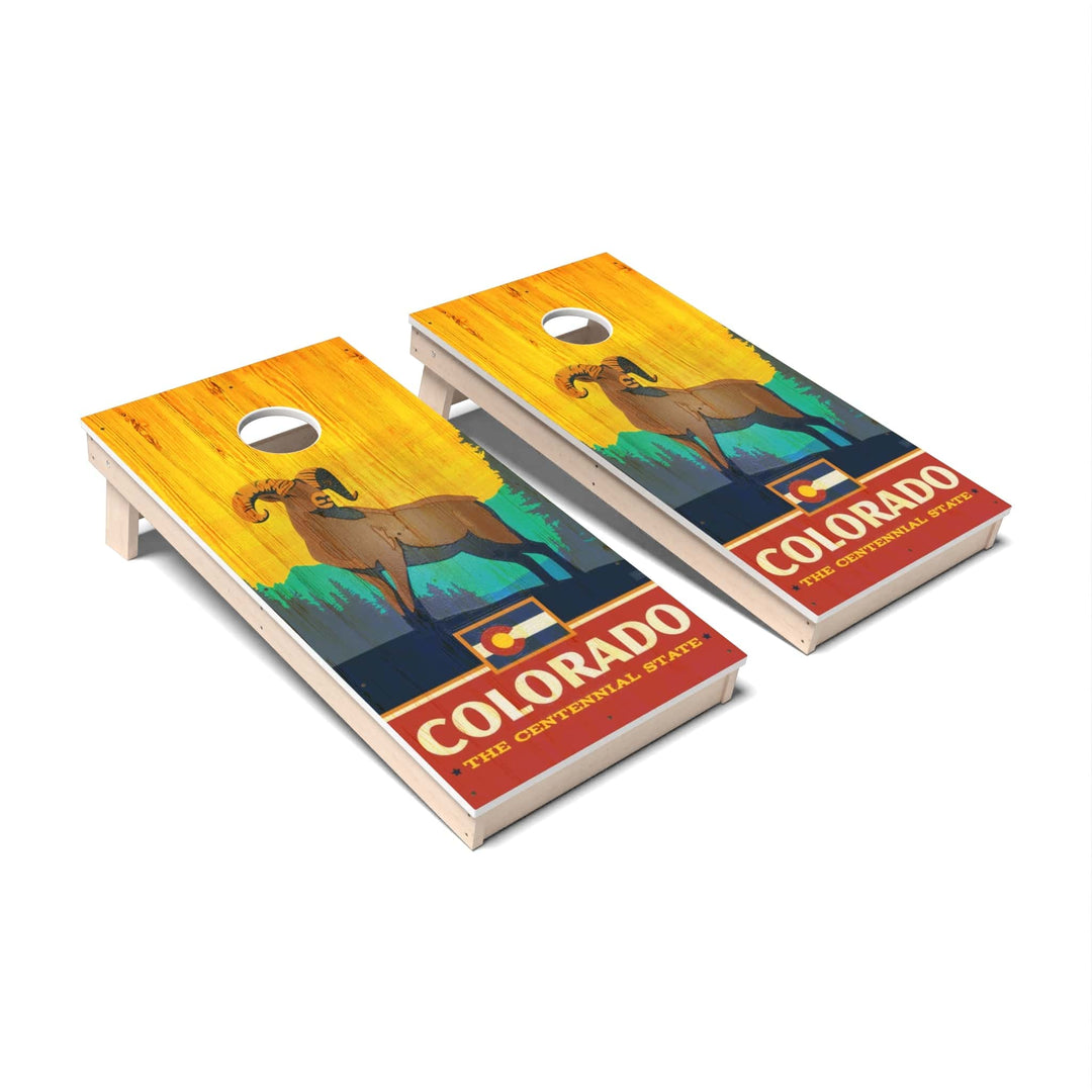 Slick Woody's Cornhole Co. Cornhole Board State Pride Colorado Cornhole Boards - All Weather