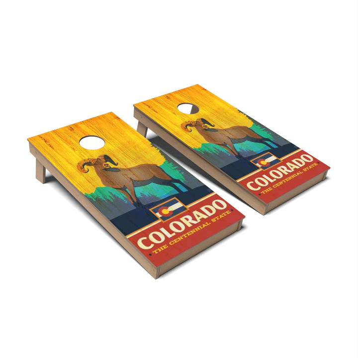 Slick Woody's Cornhole Co. Cornhole Board State Pride Colorado Cornhole Boards - Backyard