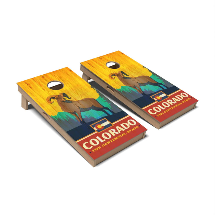 Slick Woody's Cornhole Co. Cornhole Board State Pride Colorado Cornhole Boards - Professional Signature