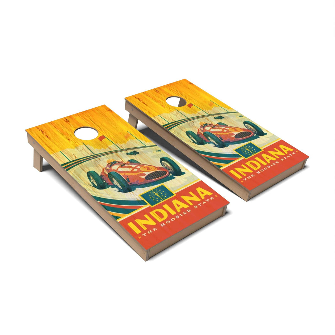 Slick Woody's Cornhole Co. Cornhole Board State Pride Indiana Cornhole Boards - Backyard