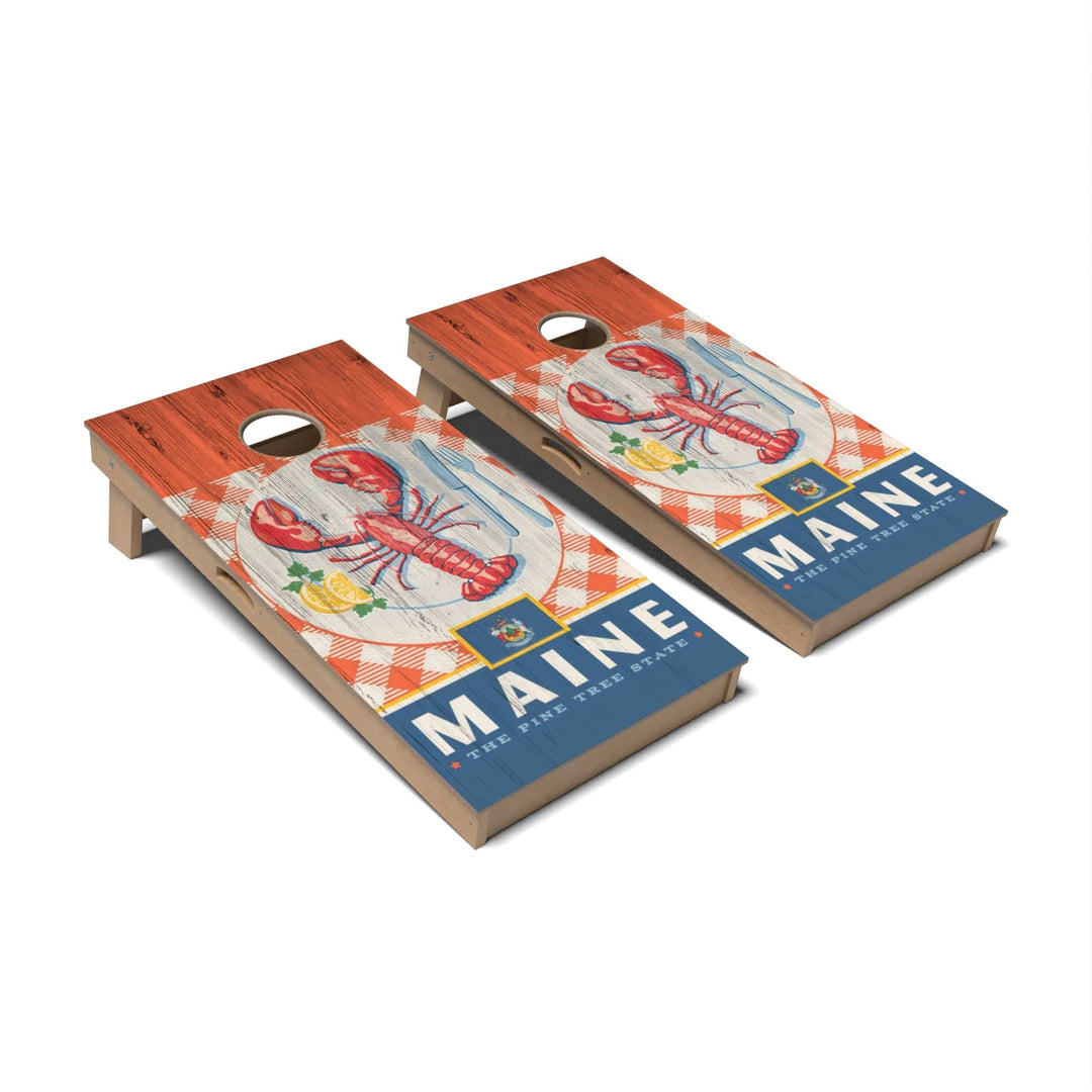 Slick Woody's Cornhole Co. Cornhole Board State Pride Maine Cornhole Boards - Professional Signature