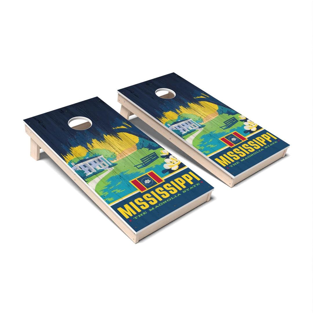 Slick Woody's Cornhole Co. Cornhole Board State Pride Mississippi Cornhole Boards - All Weather