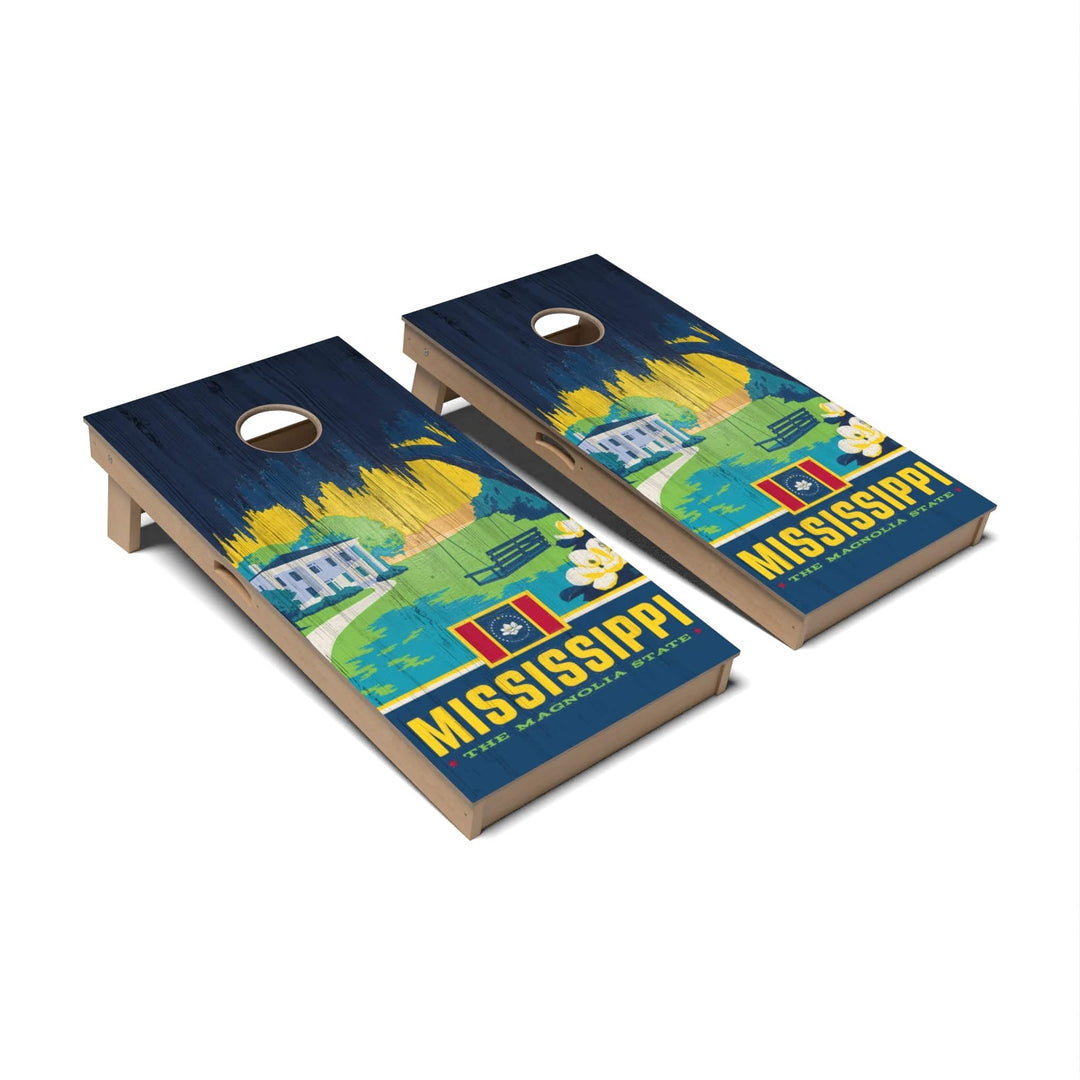 Slick Woody's Cornhole Co. Cornhole Board State Pride Mississippi Cornhole Boards - Professional Signature