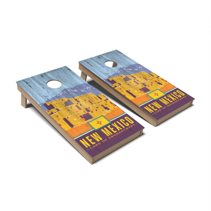 Slick Woody's Cornhole Co. Cornhole Board State Pride New Mexico Cornhole Boards - Backyard