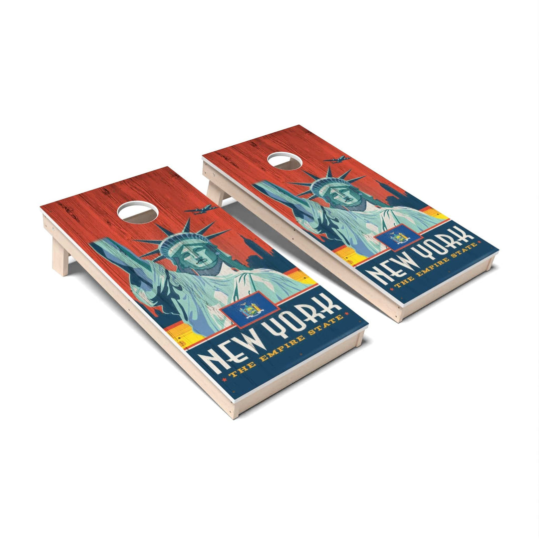 Slick Woody's Cornhole Co. Cornhole Board State Pride New York Cornhole Boards - All Weather
