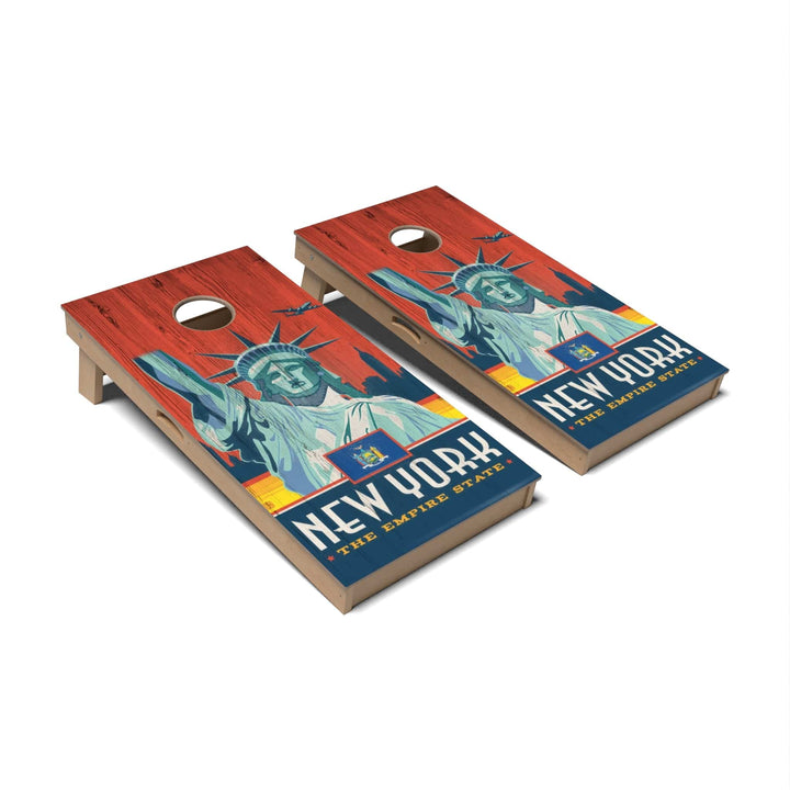 Slick Woody's Cornhole Co. Cornhole Board State Pride New York Cornhole Boards - Professional Signature