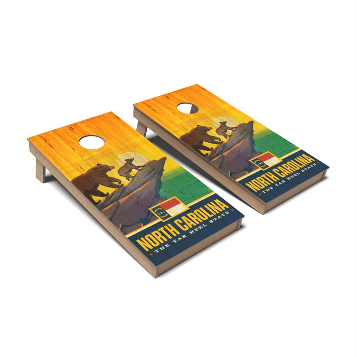 Slick Woody's Cornhole Co. Cornhole Board State Pride North Carolina Cornhole Boards - Backyard