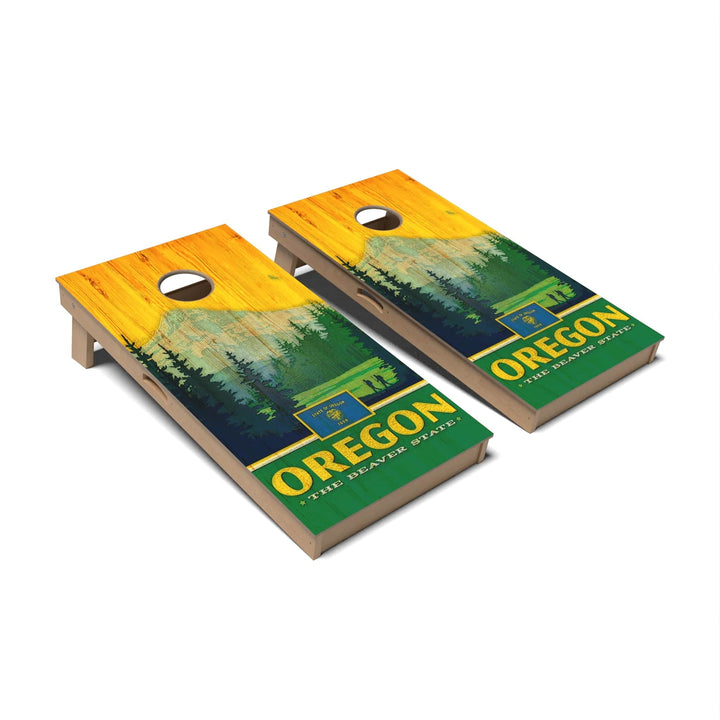 Slick Woody's Cornhole Co. Cornhole Board State Pride Oregon Cornhole Boards - Professional Signature