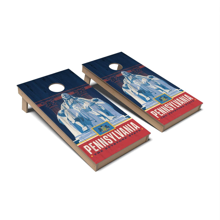 Slick Woody's Cornhole Co. Cornhole Board State Pride Pennsylvania Cornhole Boards - Backyard