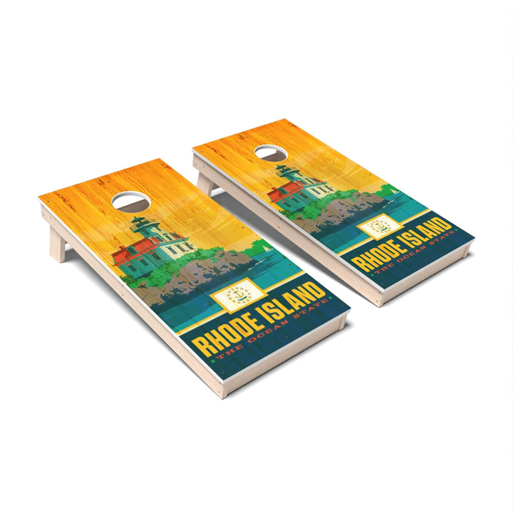 Slick Woody's Cornhole Co. Cornhole Board State Pride Rhode Island Cornhole Boards - All Weather
