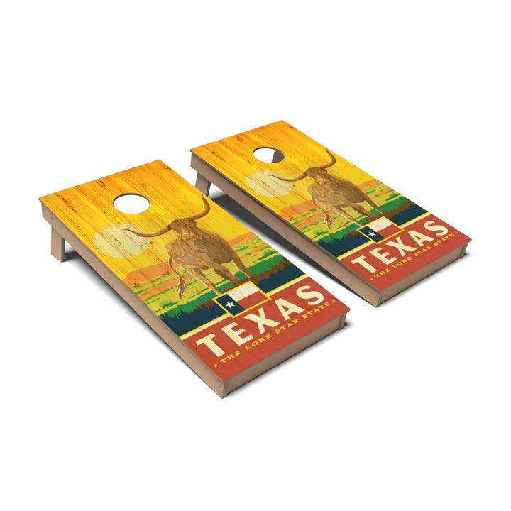 Slick Woody's Cornhole Co. Cornhole Board State Pride Texas Cornhole Boards - Backyard