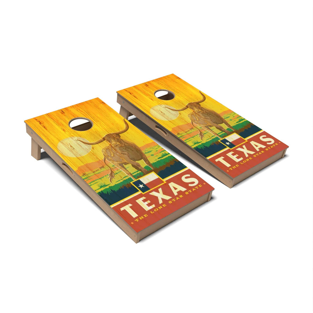 Slick Woody's Cornhole Co. Cornhole Board State Pride Texas Cornhole Boards - Professional Signature