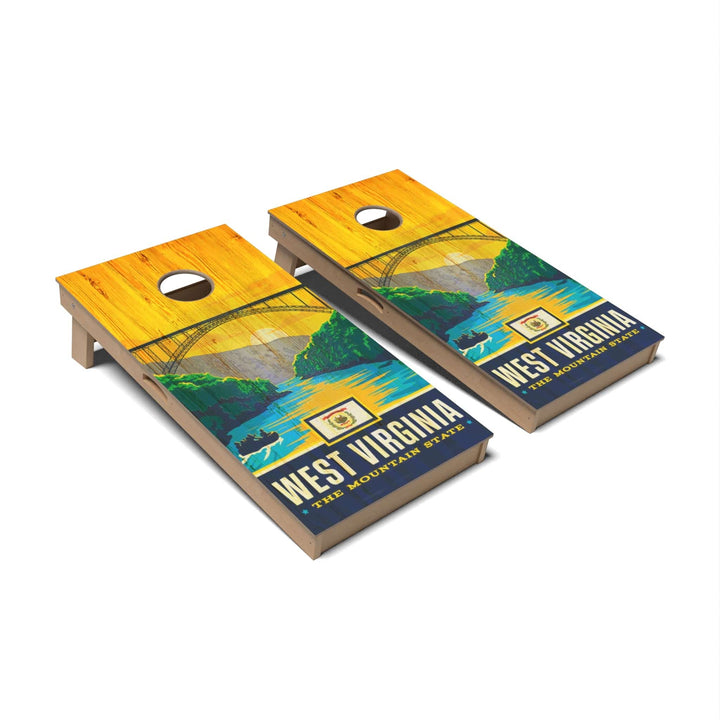 Slick Woody's Cornhole Co. Cornhole Board State Pride West Virginia Cornhole Boards - Professional Signature