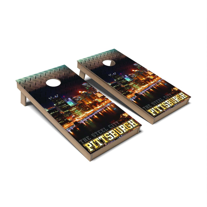 Slick Woody's Cornhole Co. Cornhole Board Steel City Destinations Cornhole Boards - Backyard