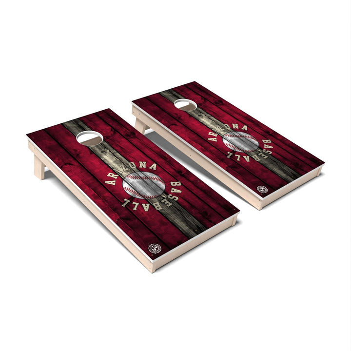 Slick Woody's Cornhole Co. Cornhole Board Stripe Baseball Arizona Cornhole Boards - All Weather