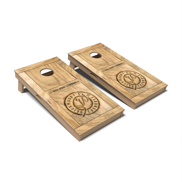 Slick Woody's Cornhole Co. Cornhole Board SW Plywood Texture Natural Wood Cornhole Boards - Professional Signature