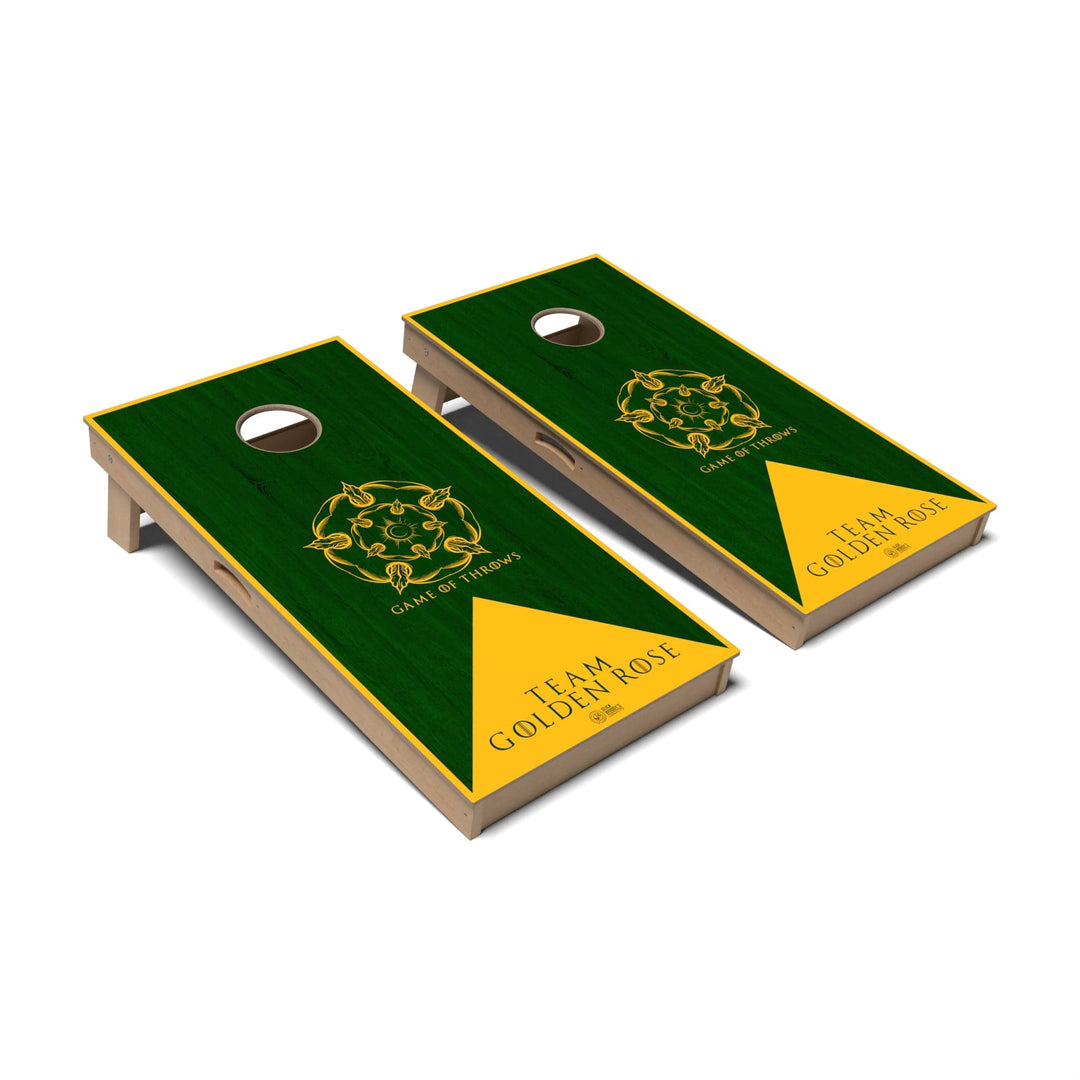 Slick Woody's Cornhole Co. Cornhole Board Team Golden Rose Game of Throws Cornhole Boards - Professional Signature