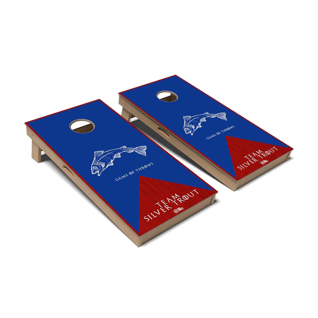 Slick Woody's Cornhole Co. Cornhole Board Team Silver Trout Game of Throws Cornhole Boards - Professional Signature