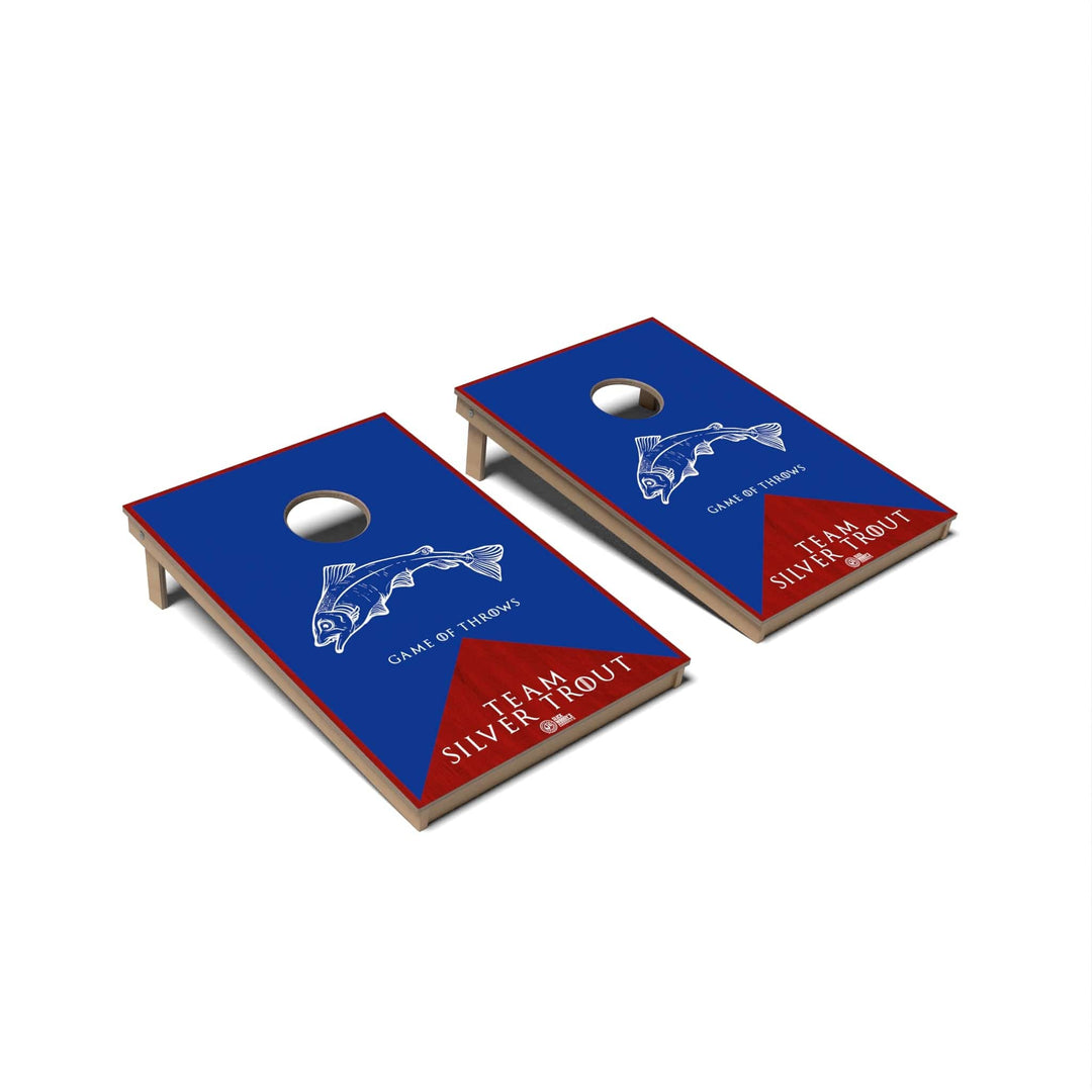 Slick Woody's Cornhole Co. Cornhole Board Team Silver Trout Game of Throws Cornhole Boards - Tailgate