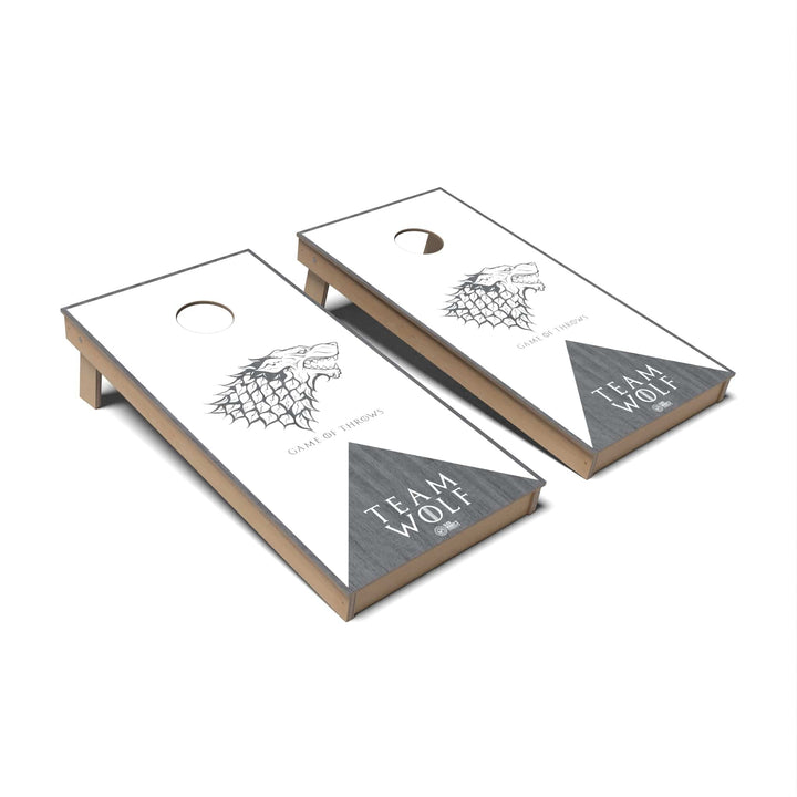 Slick Woody's Cornhole Co. Cornhole Board Team Wolf Game of Throws Cornhole Boards - Backyard