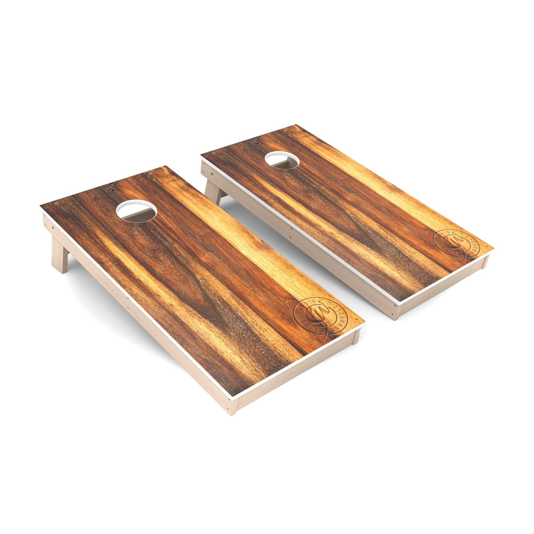 Slick Woody's Cornhole Co. Cornhole Board Treated Oak Natural Wood Cornhole Boards - All Weather