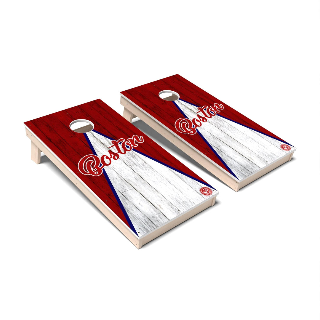 Slick Woody's Cornhole Co. Cornhole Board Triangle Baseball Boston Cornhole Boards - All Weather