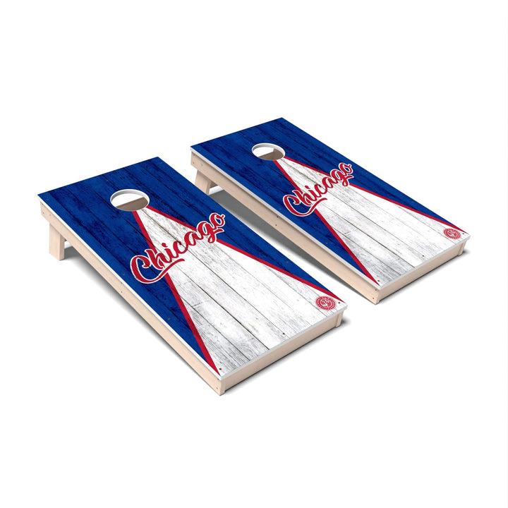 Slick Woody's Cornhole Co. Cornhole Board Triangle Baseball Chicago Cornhole Boards - All Weather