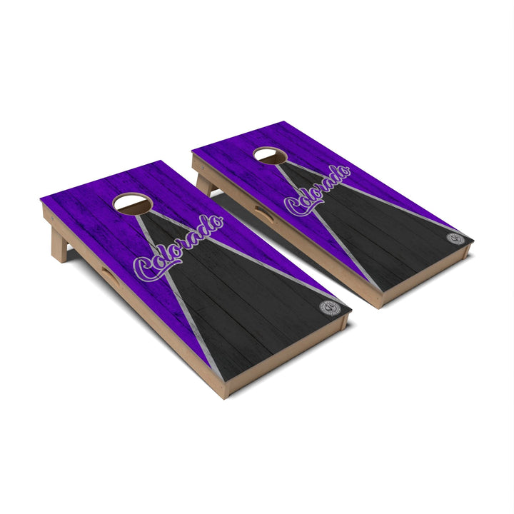 Slick Woody's Cornhole Co. Cornhole Board Triangle Baseball Colorado Cornhole Boards - Professional Signature