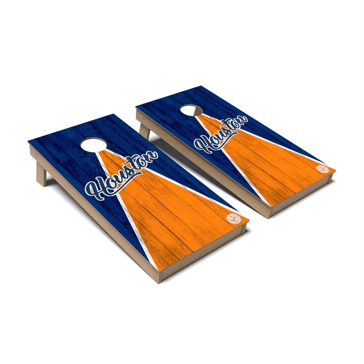 Slick Woody's Cornhole Co. Cornhole Board Triangle Baseball Houston Cornhole Boards - Backyard