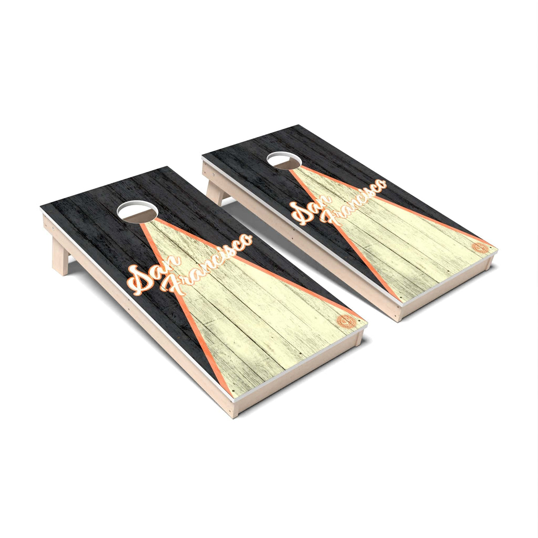 Slick Woody's Cornhole Co. Cornhole Board Triangle Baseball San Francisco Cornhole Boards - All Weather
