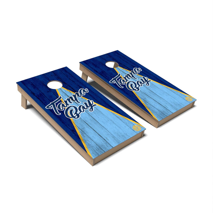 Slick Woody's Cornhole Co. Cornhole Board Triangle Baseball Tampa Bay Cornhole Boards - Backyard