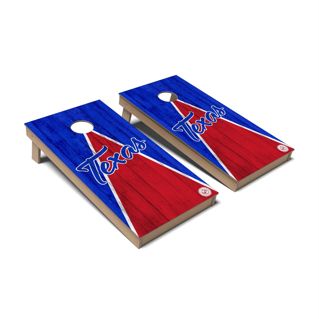 Slick Woody's Cornhole Co. Cornhole Board Triangle Baseball Texas Cornhole Boards - Backyard