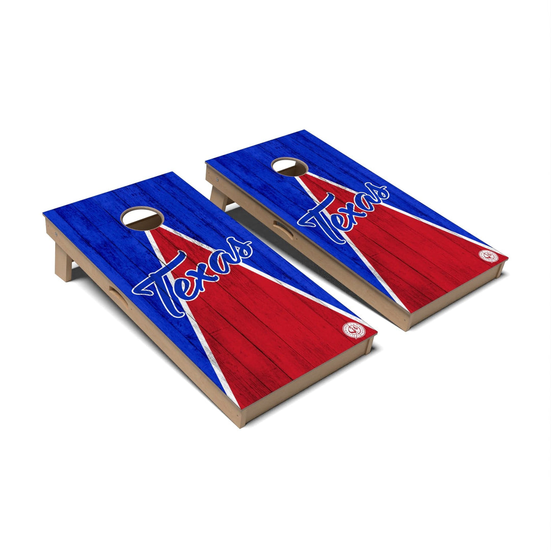 Slick Woody's Cornhole Co. Cornhole Board Triangle Baseball Texas Cornhole Boards - Professional Signature