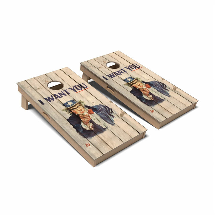 Slick Woody's Cornhole Co. Cornhole Board Uncle Sam Patriotic Cornhole Boards - Professional Signature