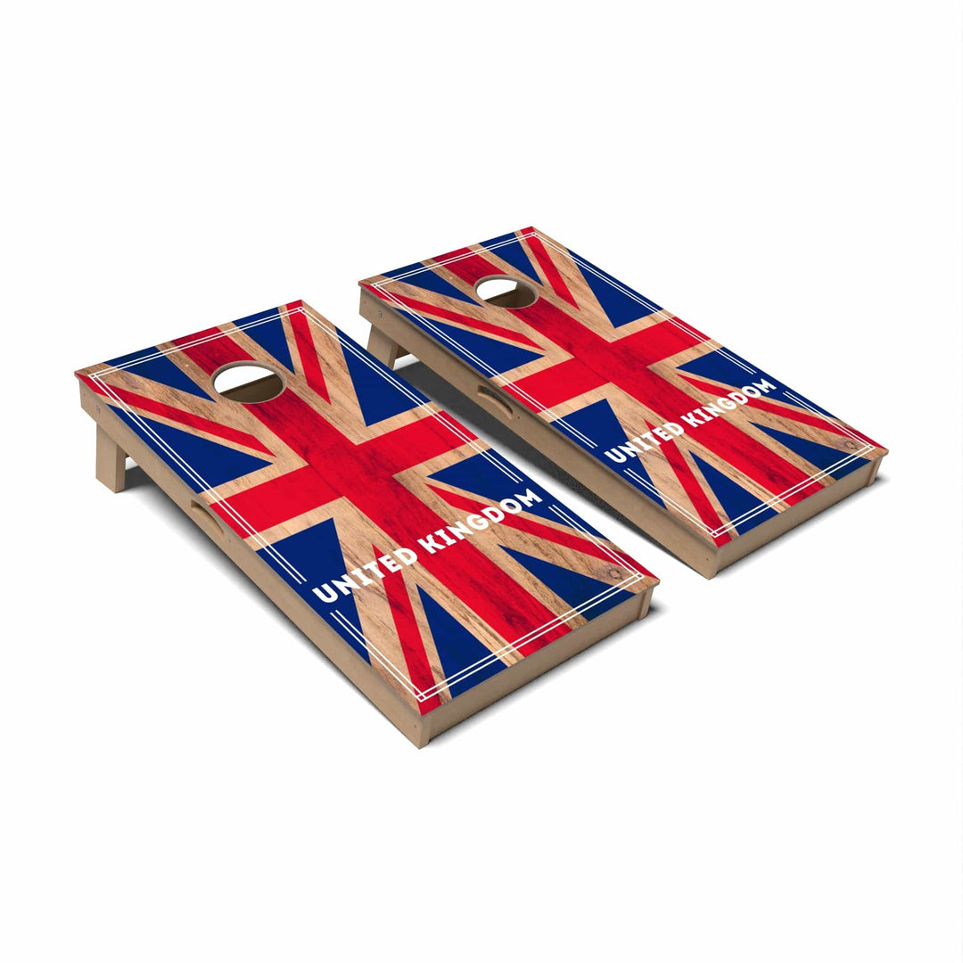 Slick Woody's Cornhole Co. Cornhole Board United Kingdom International Flag 2.0 Cornhole Boards - Professional Signature