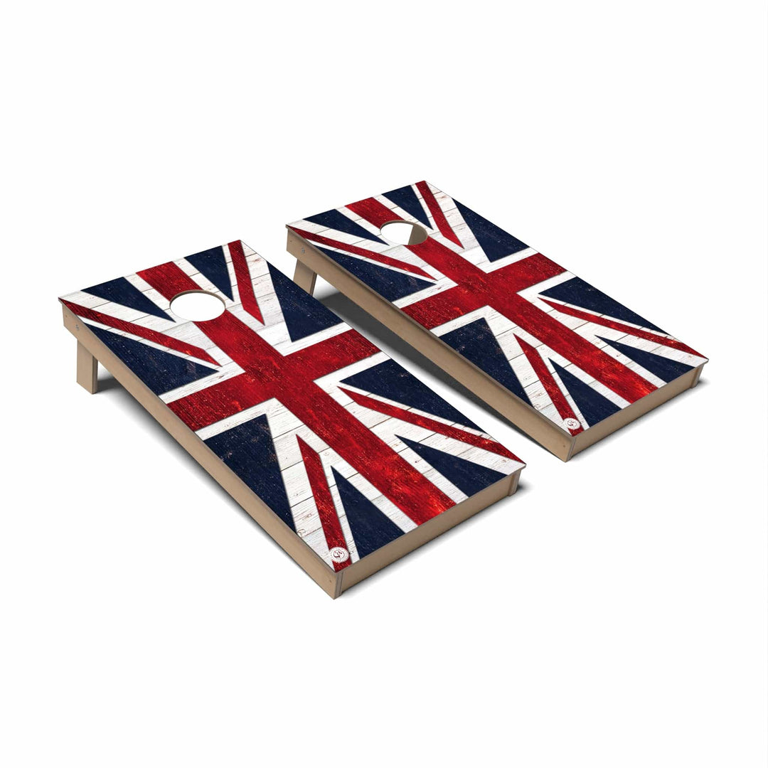 Slick Woody's Cornhole Co. Cornhole Board United Kingdom International Flag Cornhole Boards - Backyard