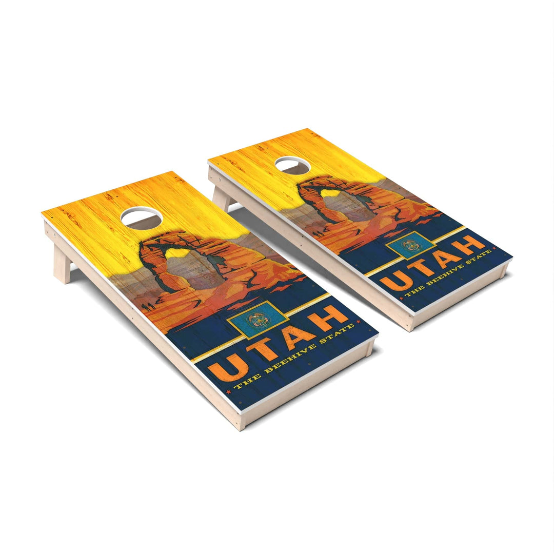 Slick Woody's Cornhole Co. Cornhole Board Utah State Pride Cornhole Boards - All Weather