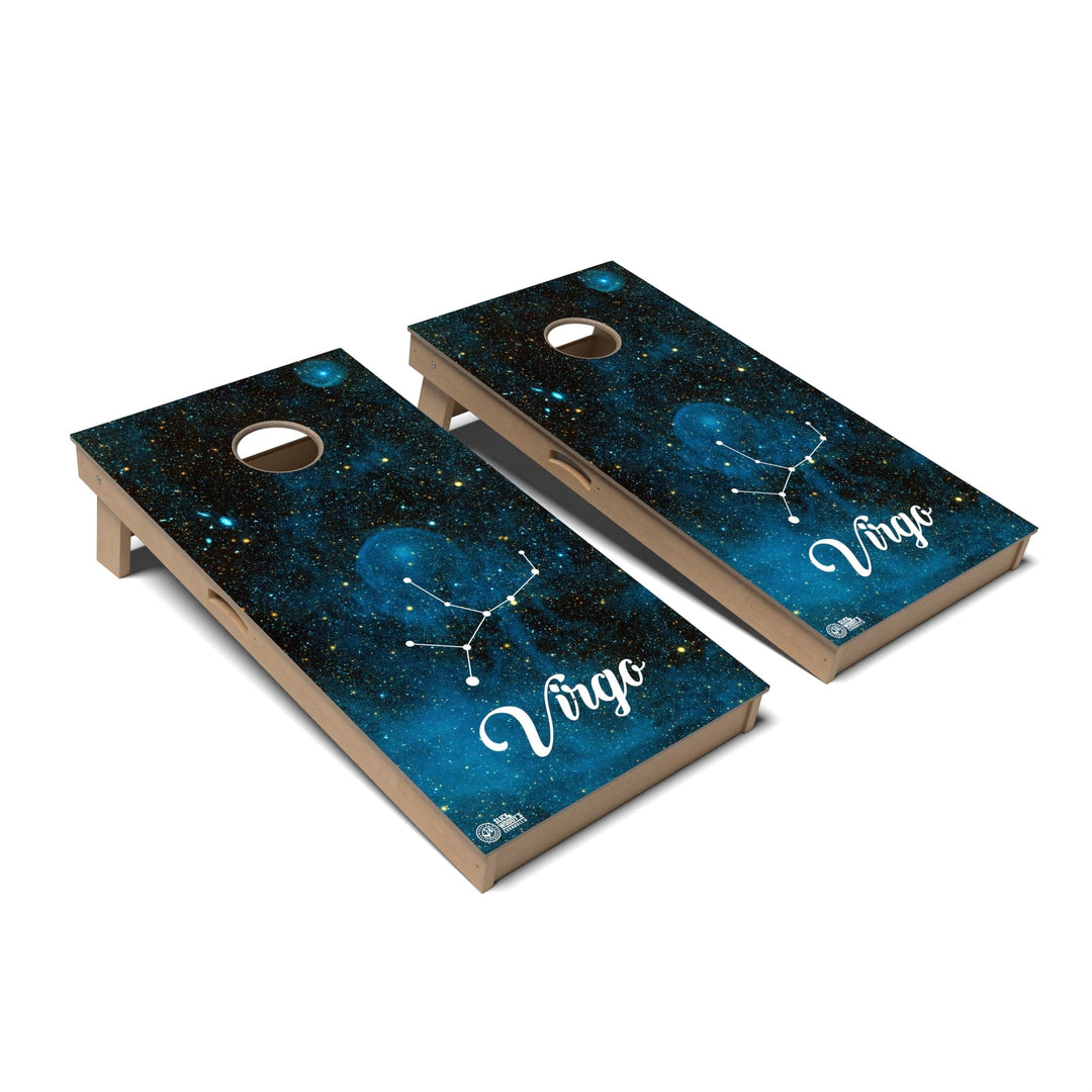 Slick Woody's Cornhole Co. Cornhole Board Virgo Zodiac Cornhole Boards - Backyard