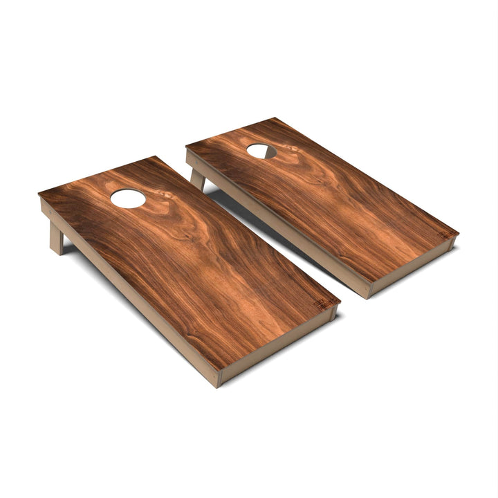 Slick Woody's Cornhole Co. Cornhole Board Walnut Natural Wood Cornhole Boards - Backyard