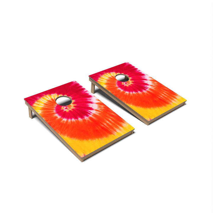 Slick Woody's Cornhole Co. Cornhole Board Warm Swirl Tie Dye Cornhole Boards - Tailgate