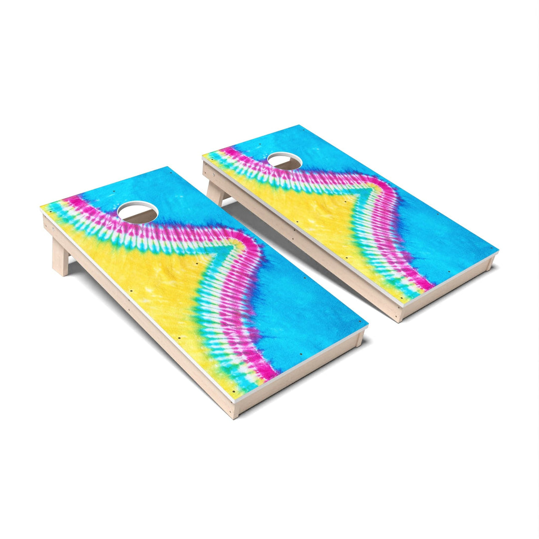 Slick Woody's Cornhole Co. Cornhole Board Wave Tie Dye Cornhole Boards - All Weather