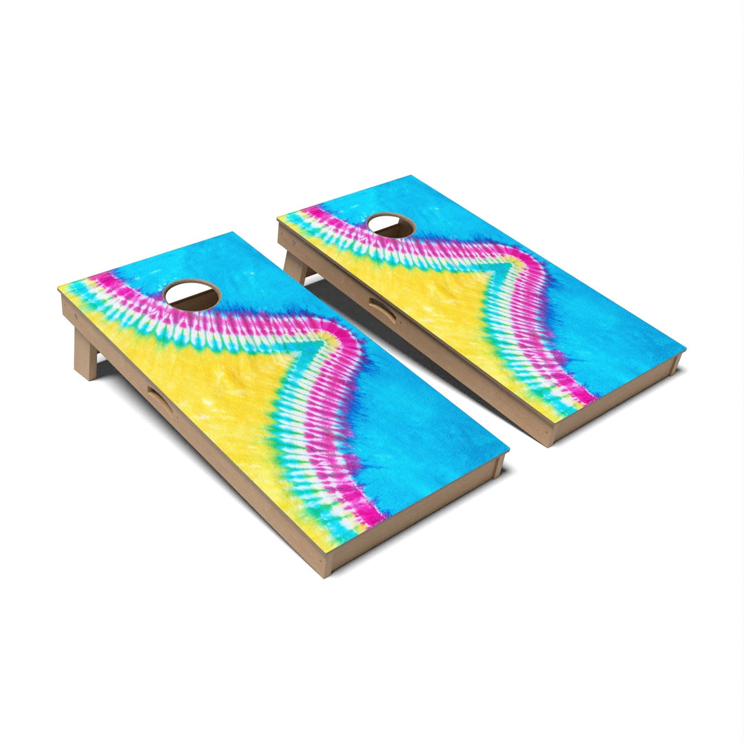 Slick Woody's Cornhole Co. Cornhole Board Wave Tie Dye Cornhole Boards - Professional Signature