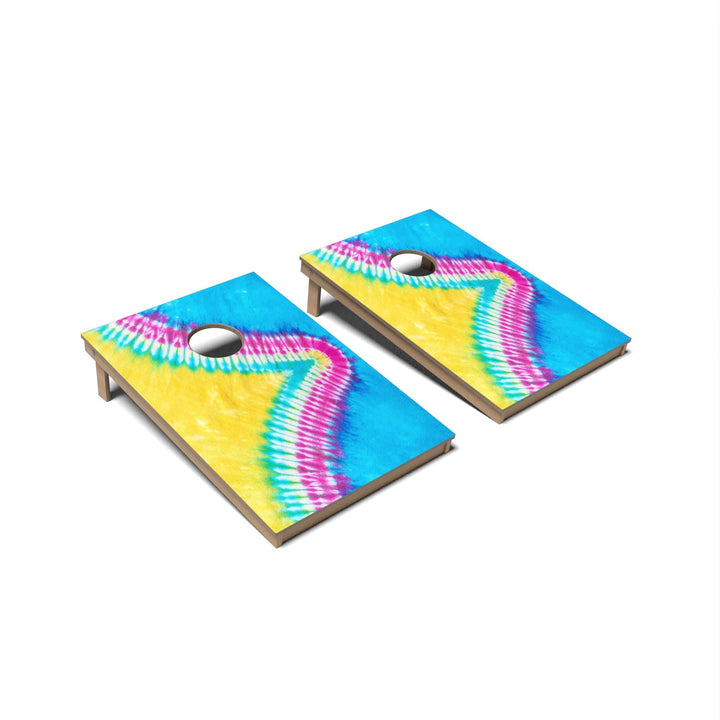 Slick Woody's Cornhole Co. Cornhole Board Wave Tie Dye Cornhole Boards - Tailgate