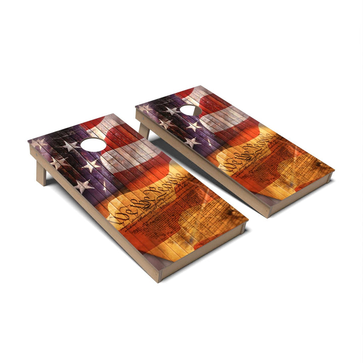 Slick Woody's Cornhole Co. Cornhole Board We The People Patriotic Cornhole Boards - Backyard