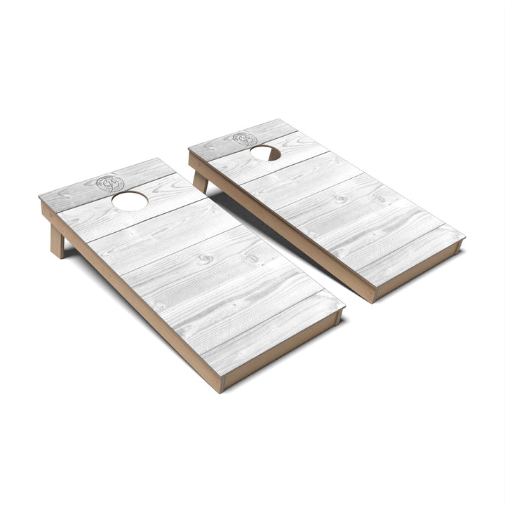 Slick Woody's Cornhole Co. Cornhole Board White Wood Natural Wood Cornhole Boards - Backyard