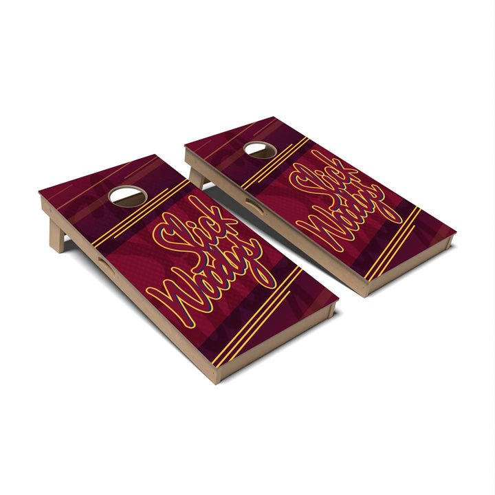 Slick Woody's Cornhole Co. Cornhole Board Wine & Gold Slick Woody's Cornhole Boards - Professional Signature