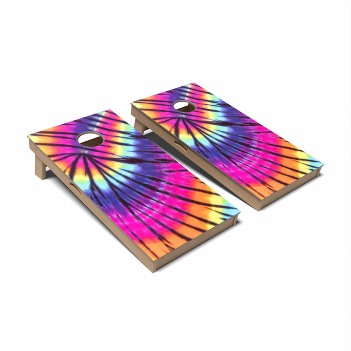 Slick Woody's Cornhole Co. Cornhole Board Zebra Swirl Tie Dye Cornhole Boards - Professional Signature