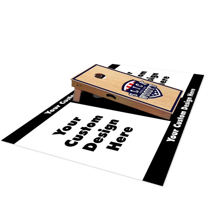 Slick Woody's Cornhole Co. Cornhole Pitch Pad Set Custom Pitch Pad Full Custom Cornhole Pitch Pad Set- Cornhole Tossing Mat